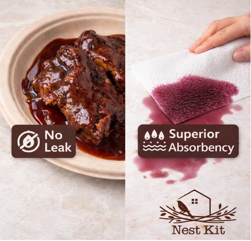Nest Kit plate and paper towel performance